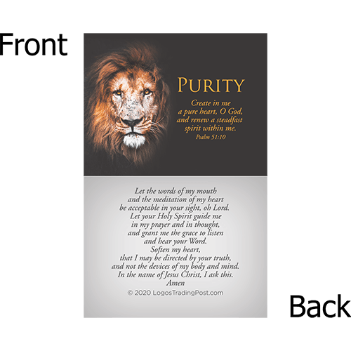 Men's Purity Coin Gold Plated Christian Challenge Coin - 1 Peter 5:10