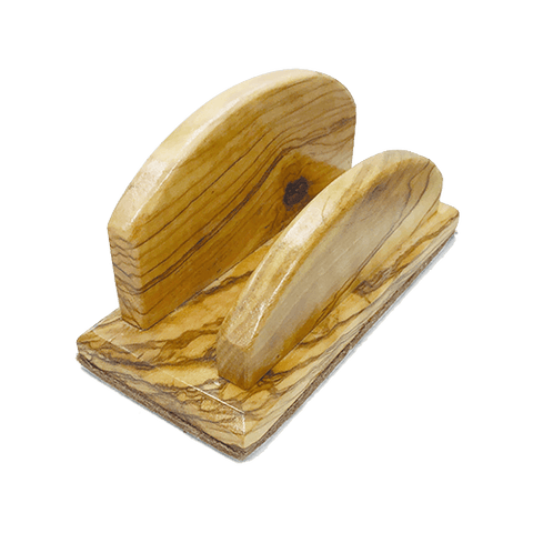 Holy Land Olive Wood Business Card Holder inside view