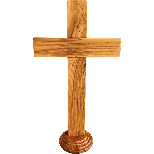 Holy Land 15" Genuine Olive Wood Standing Cross
