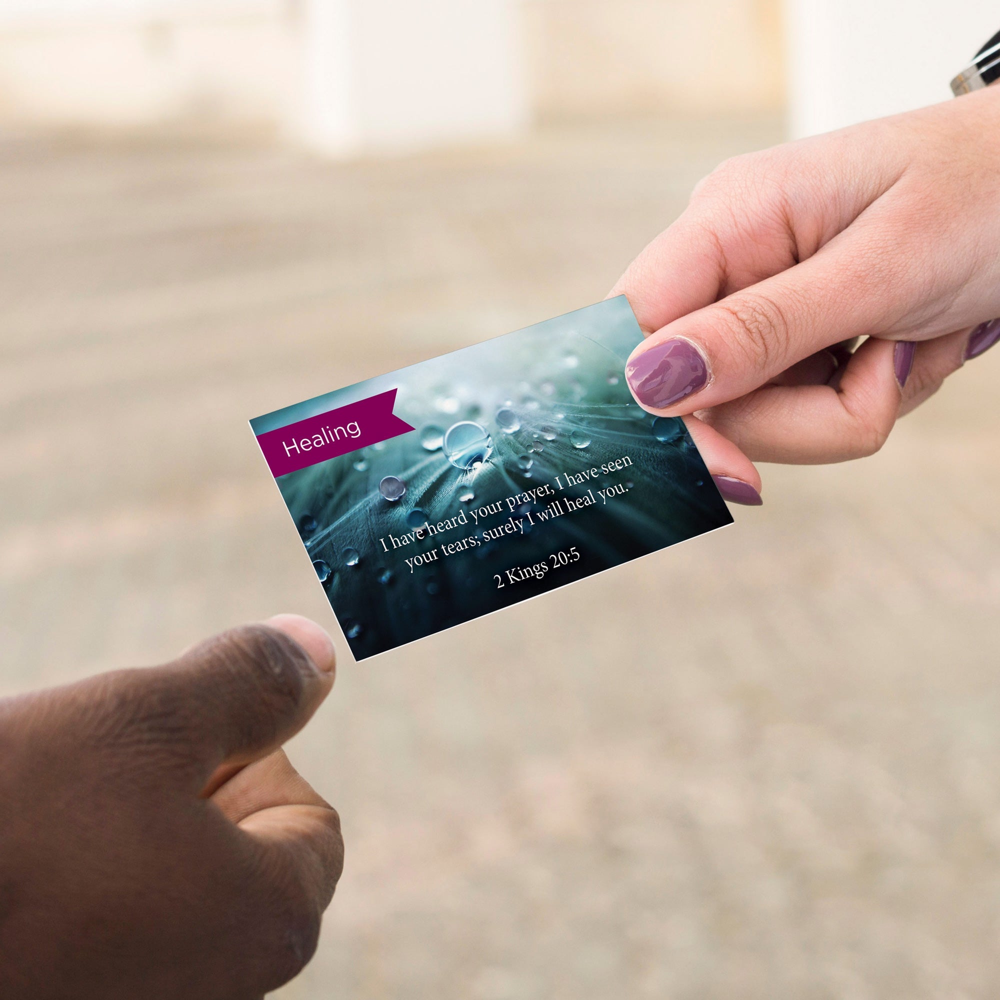 Pass Along Scripture Cards, Healing, Kings 20:5, Pack 25