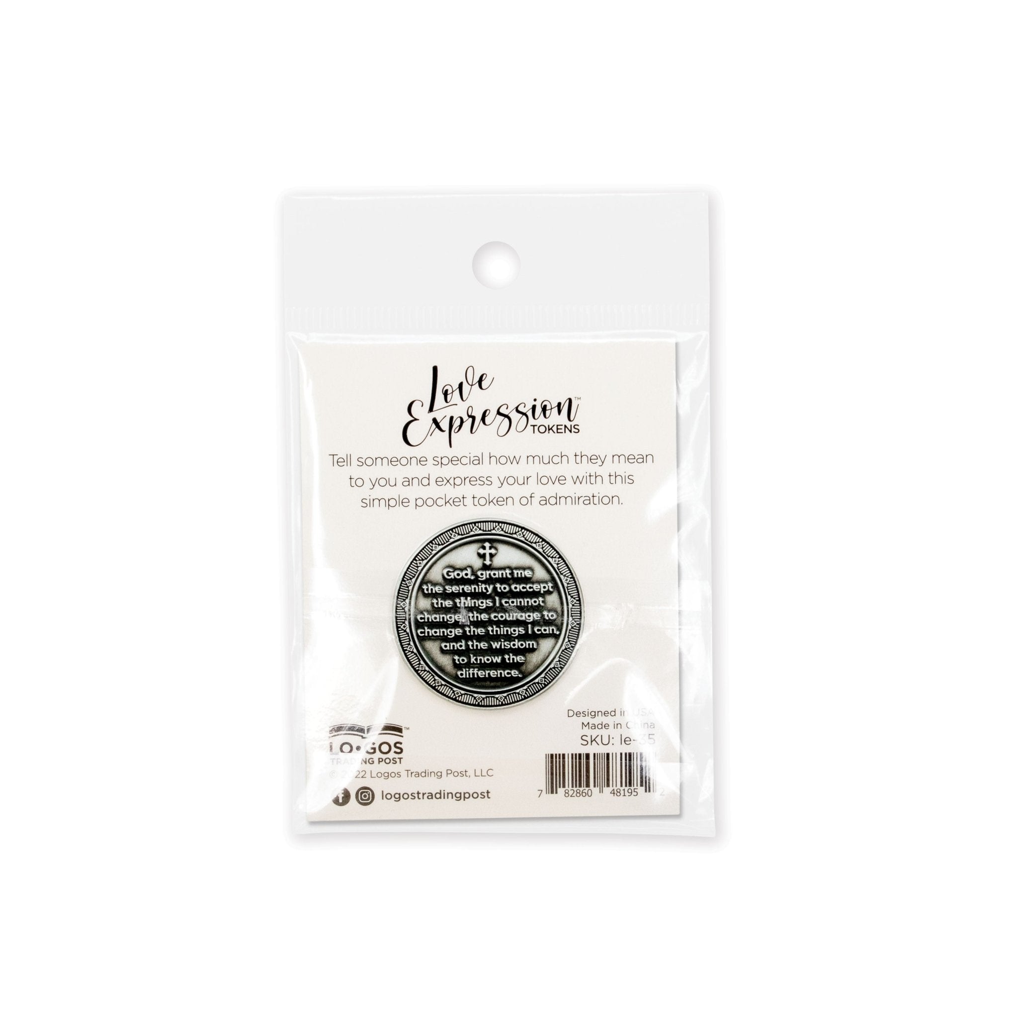 Serenity Prayer & One Day at a Time Love Expression Coin