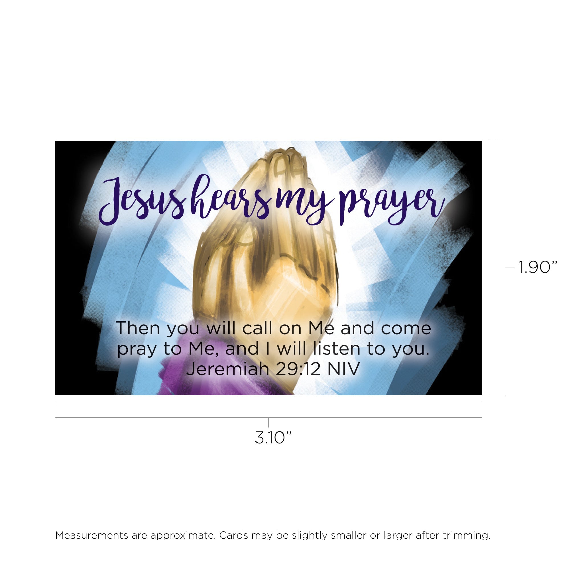 Children's Pass Along Scripture Cards - Jesus Hear My Prayer, Pack of 25