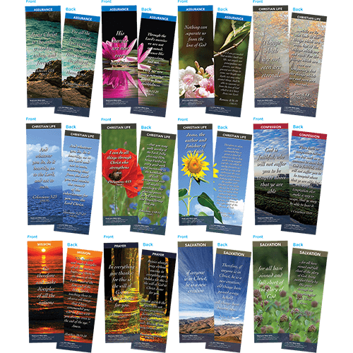 Bible Verse Bookmarks Variety Pack of 60 - Assortment 1