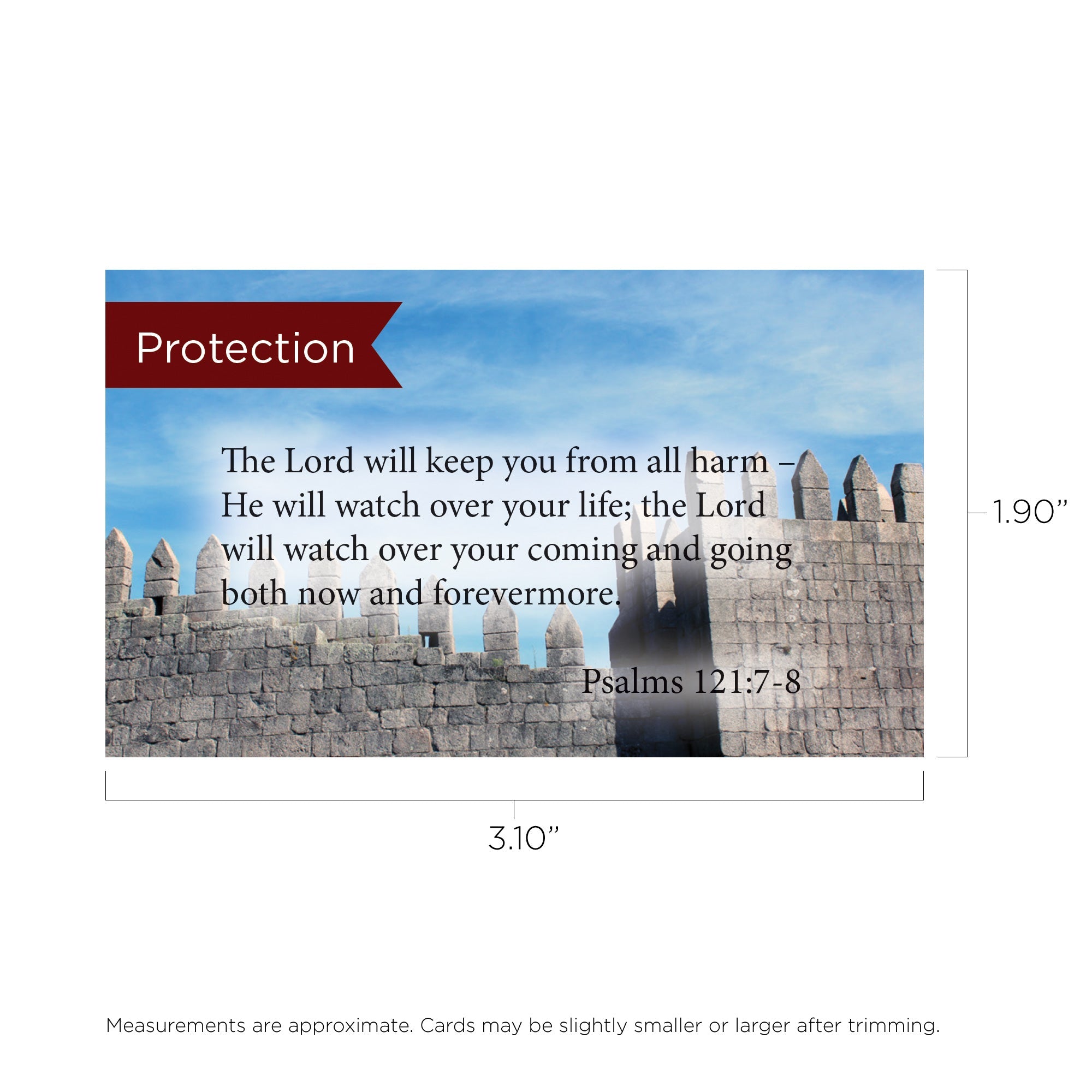 Protection, Psalms 121:7-8, Pass Along Scripture Cards, Pack 25