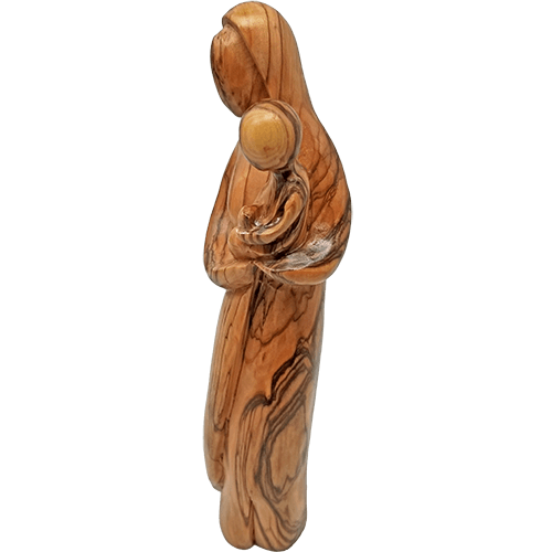 Holy Land Olive Wood Statue - Virgin Mary with Child