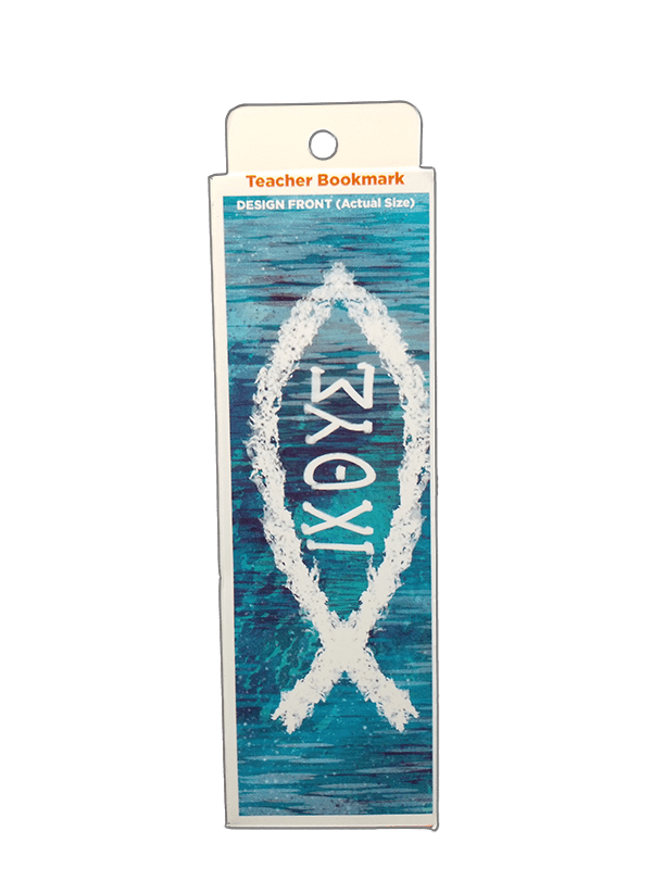Children's Christian Bookmark, IXOYE (ICHTHUS), Matthew 4:19 - Pack of 25 - Logos Trading Post, Christian Gift