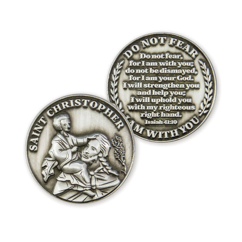 St Christopher, Patron Saint of Travelers Love Expression Coin