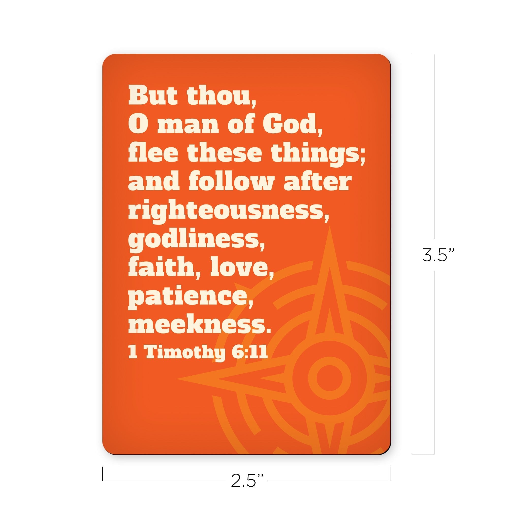 O man of God - 1 Timothy 6:11 - Scripture Magnet