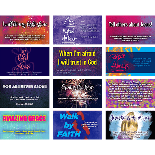 Children's Pass Along Pocket Scripture Card Variety Pack of 60 - Assortment 3