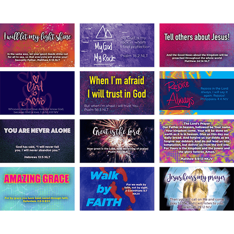 Children's Pass Along Pocket Scripture Card Variety Pack of 60 - Assortment 3