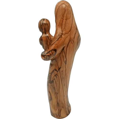 Holy Land Olive Wood Statue - Virgin Mary with Child