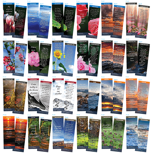 100 Assorted Bible Cards - Box Set - Favorite Bible Verses, - Christian Bookmarks