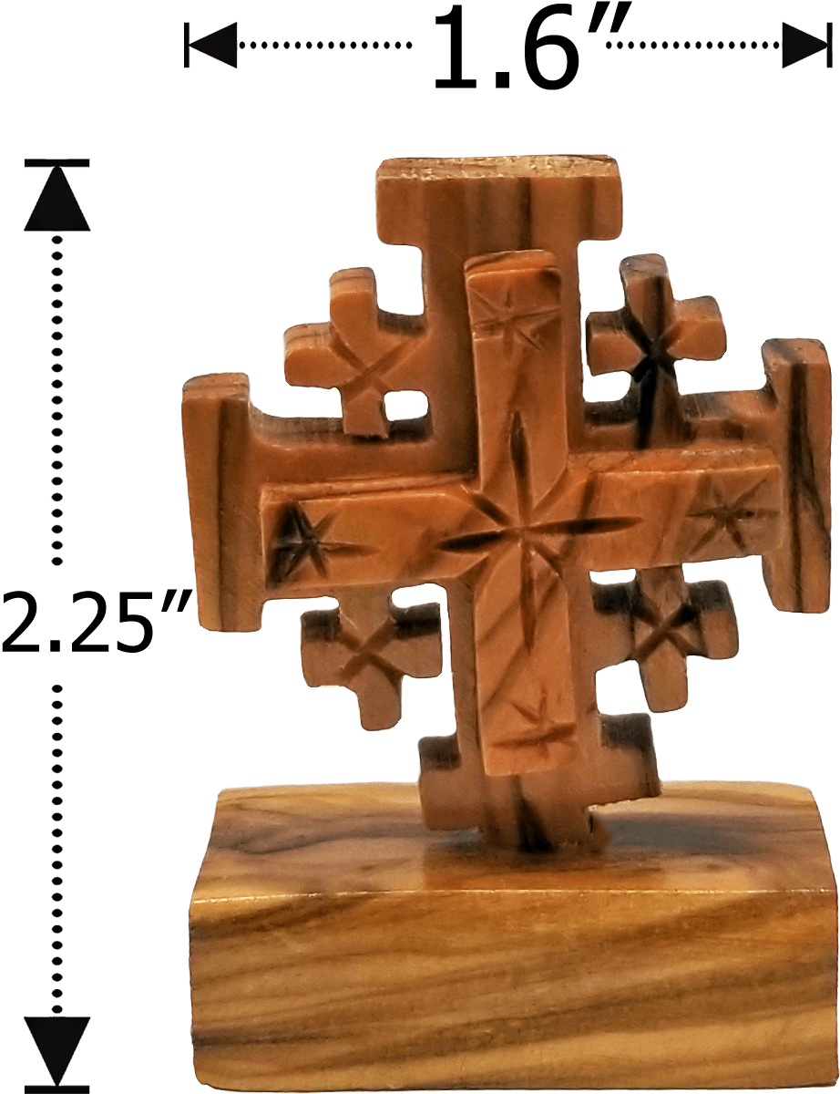 Jerusalem Cross on a Stand - Small Dimensions