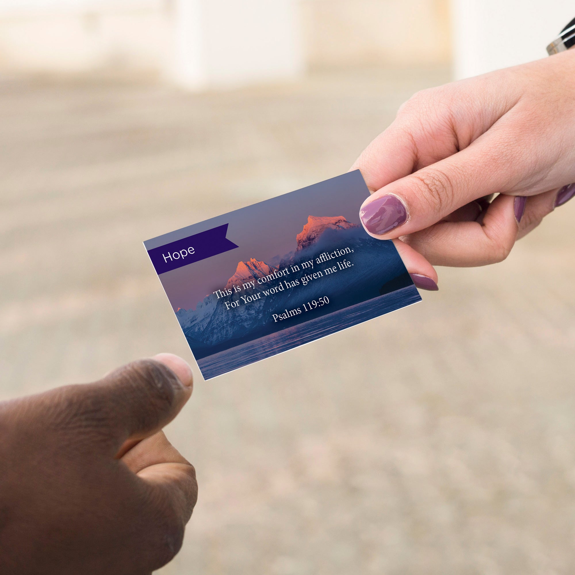 Pass Along Scripture Cards, Hope, Psalms 119:50, Pack 25