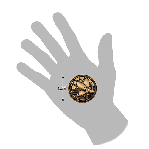 Spelling Bee Christian Antique Gold Plated School Coin - Philippians 4:13