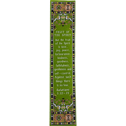 Mighty Man of God, Themed Assortment of 4 Woven Fabric Bible Verse Bookmarks, Silky Soft & Flexible Religious Bookmarkers for Novels Books & Bibles, Woven Design, Memory Verse Gift