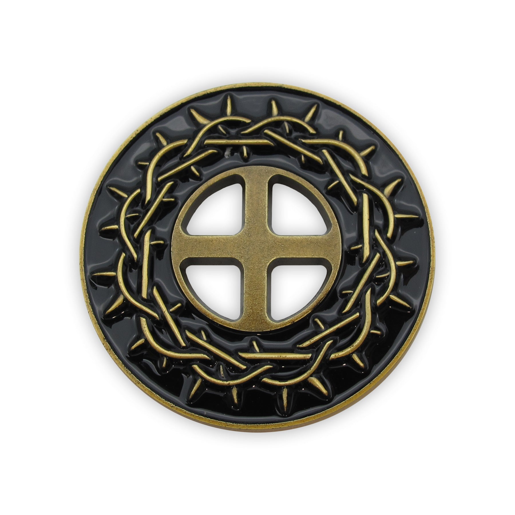 Front: Crown of Thorns around open-face design