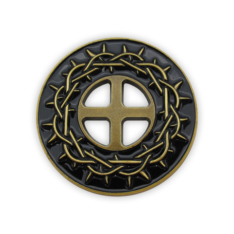 Front: Crown of Thorns around open-face design