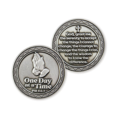 Serenity Prayer & One Day at a Time Love Expression Coin