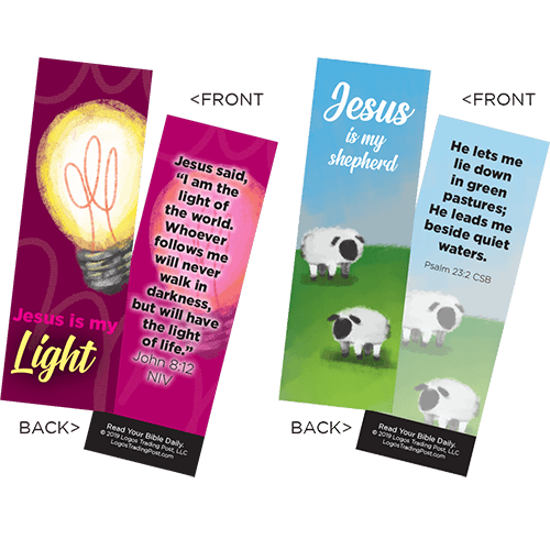 Children's Memory Verse Bookmarks, Variety Pack of 60 - Assortment 3