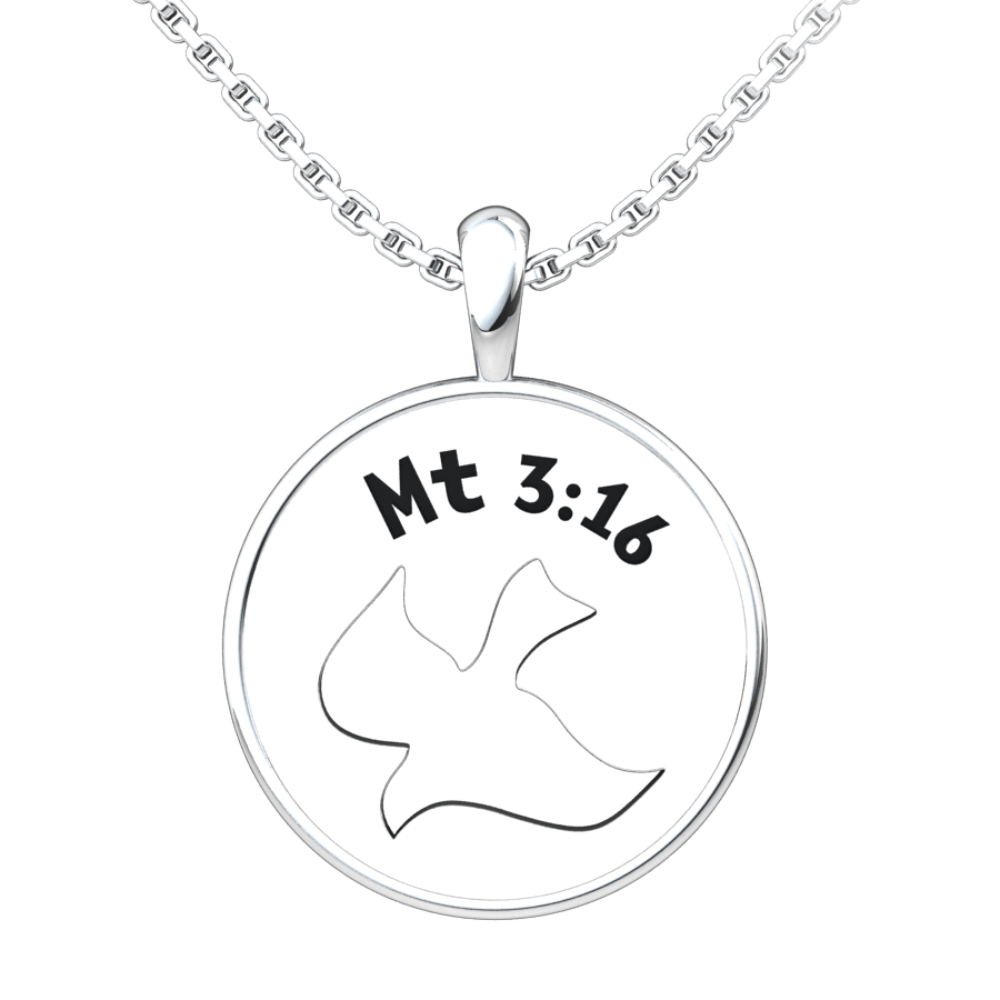 Holy Spirit Dove Sterling Silver Pendant with 18 inch