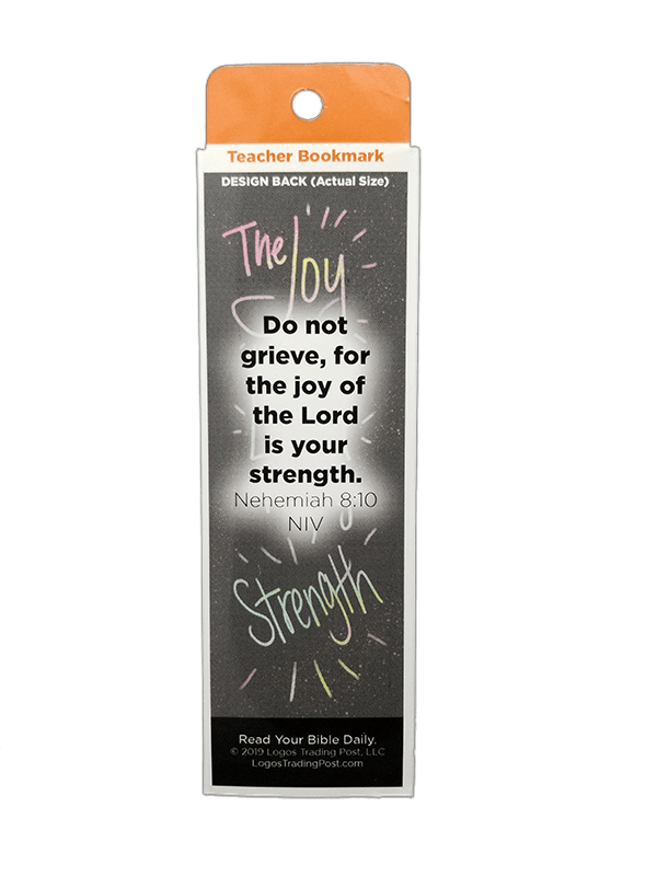 Children's Christian Bookmark, The Joy of the Lord is My Strength, Nehemiah 8:10 - Pack of 25 - Logos Trading Post, Christian Gift