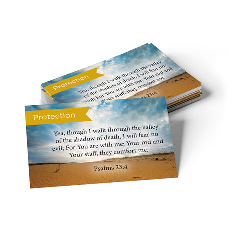 Pass Along Scripture Cards, Protection, Psalms 23:4, Pack 25