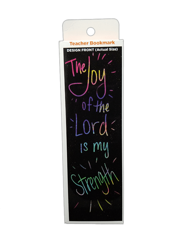 Children's Christian Bookmark, The Joy of the Lord is My Strength, Nehemiah 8:10 - Pack of 25 - Logos Trading Post, Christian Gift