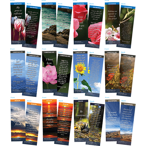 Bible Verse Bookmarks Variety Pack of 60 - Assortment 6