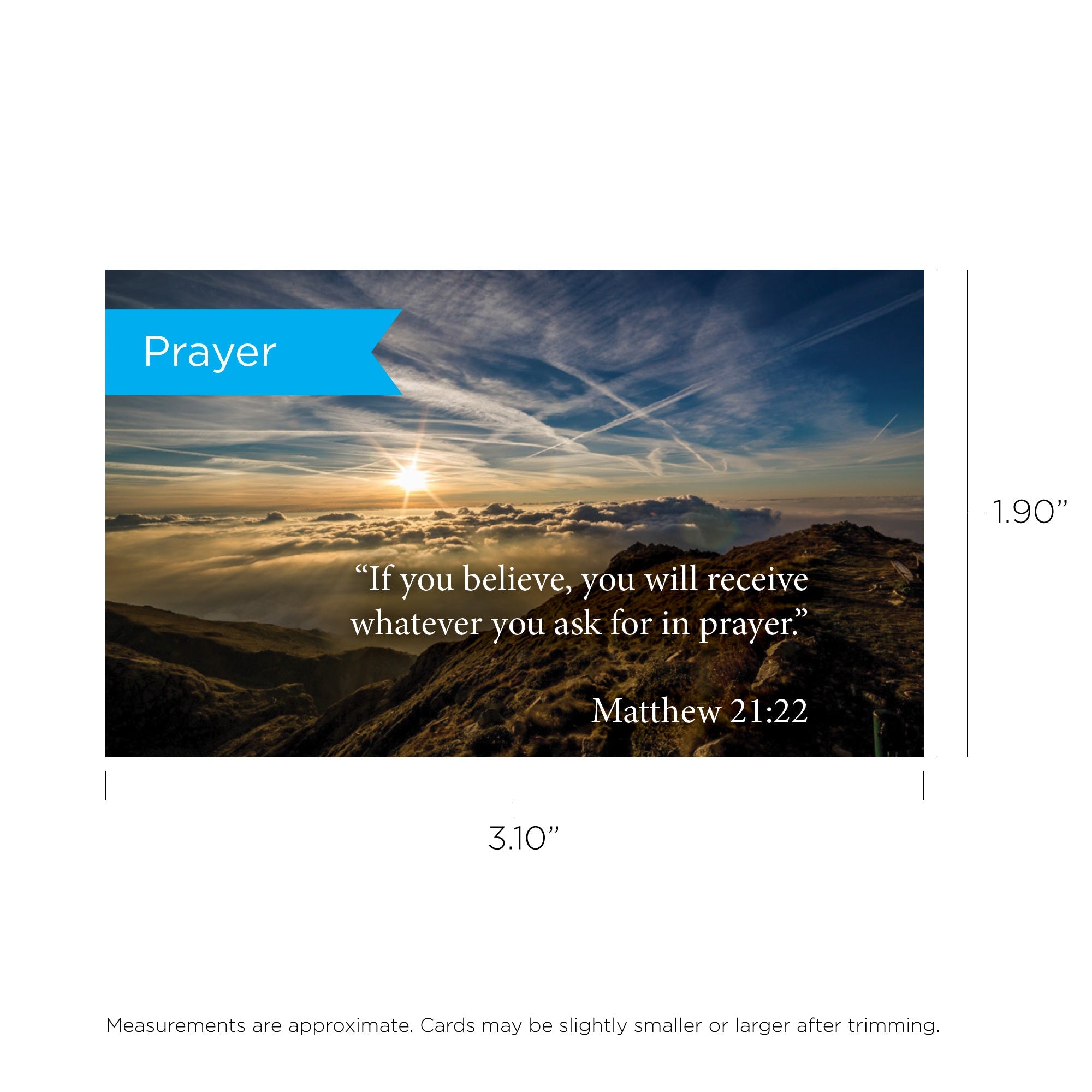 Prayer, Matt 21:22, Pass Along Scripture Cards, Pack 25