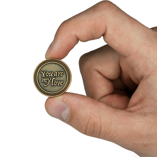 "Forever Won't Be Long Enough" Romantic Love Expression Antique Gold Plated Coins