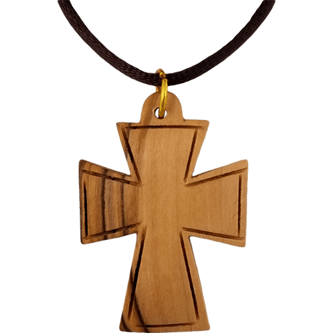 Olive Wood Large Celtic Cross Necklace