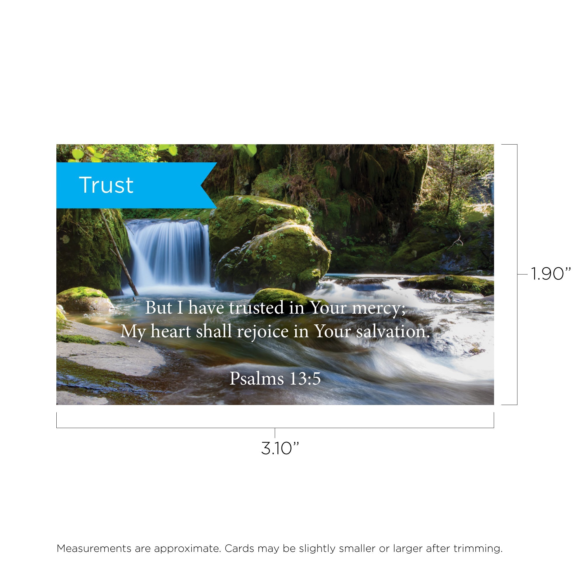 Pass Along Scripture Cards, Trust, Psalms 13:5, Pack 25