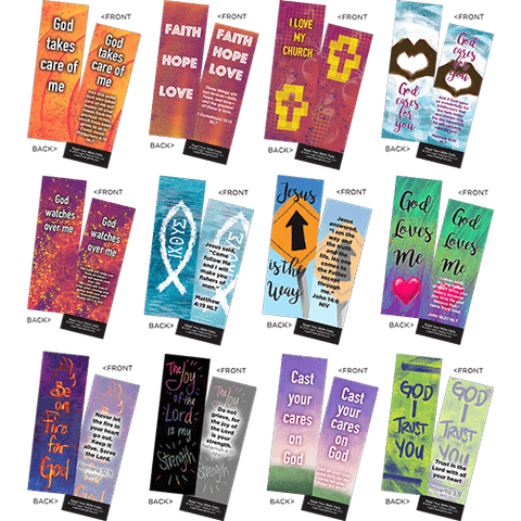 Children's Memory Verse Bookmarks, Variety Pack of 60 - Assortment 4