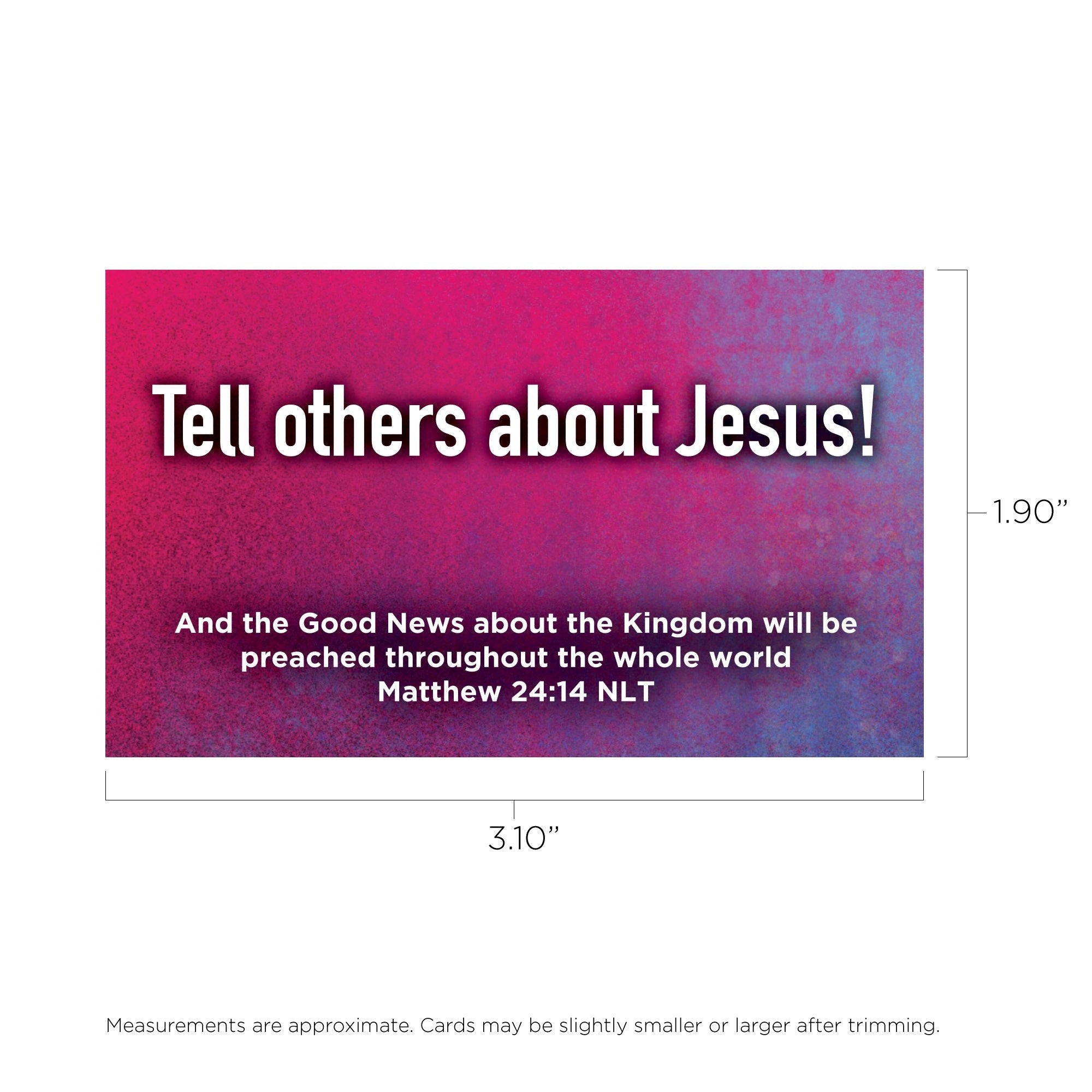 Children's Pass Along Scripture Cards - Tell Others About Jesus, Pack of 25