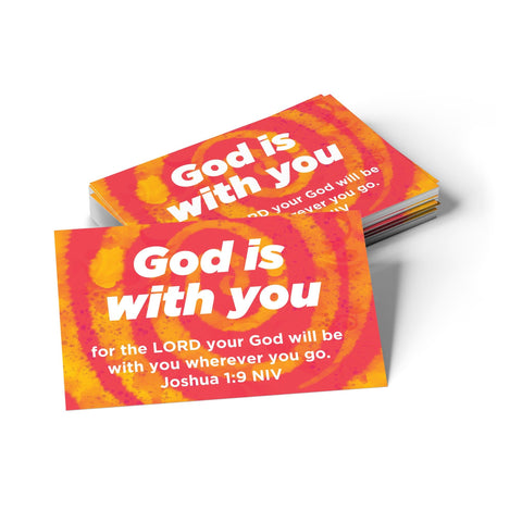 Children and Youth, Pass Along Scripture Cards, God is With You, Joshua 1:9, Pack of 25