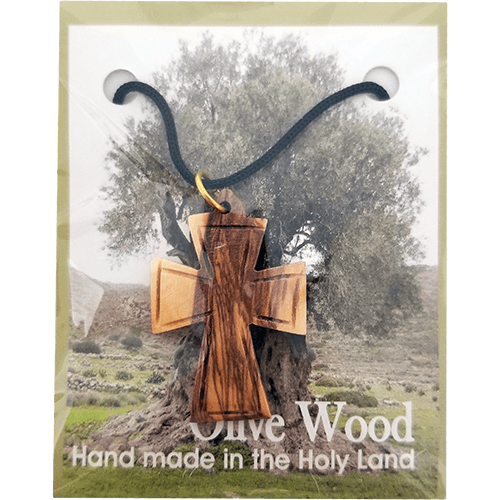 Olive Wood Large Celtic Cross Necklace