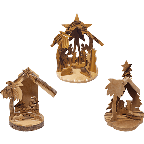Holy Land 3D Nativity Scene Grotto Ornament - Value Pack of all 3