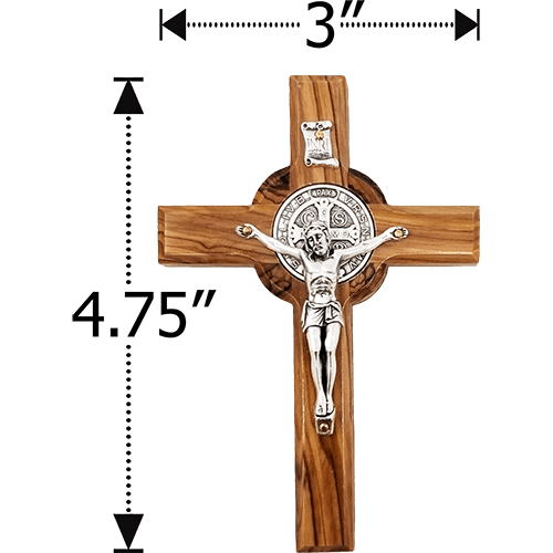 Saint Benedict 4.75" Wall Cross - Medium