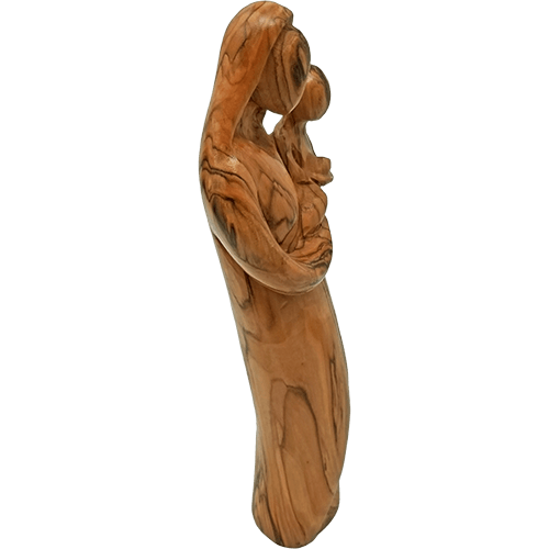 Holy Land Olive Wood Statue - Virgin Mary with Child