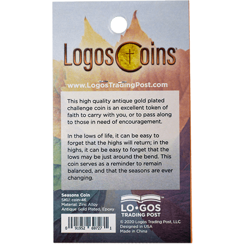 A Season For Everything Antique Gold Plated Christian Coin - Ecclesiastes 3:1-4