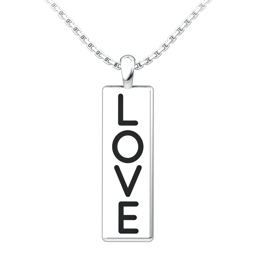 Love Conquers All Sterling Silver Pendant with an 18 inch