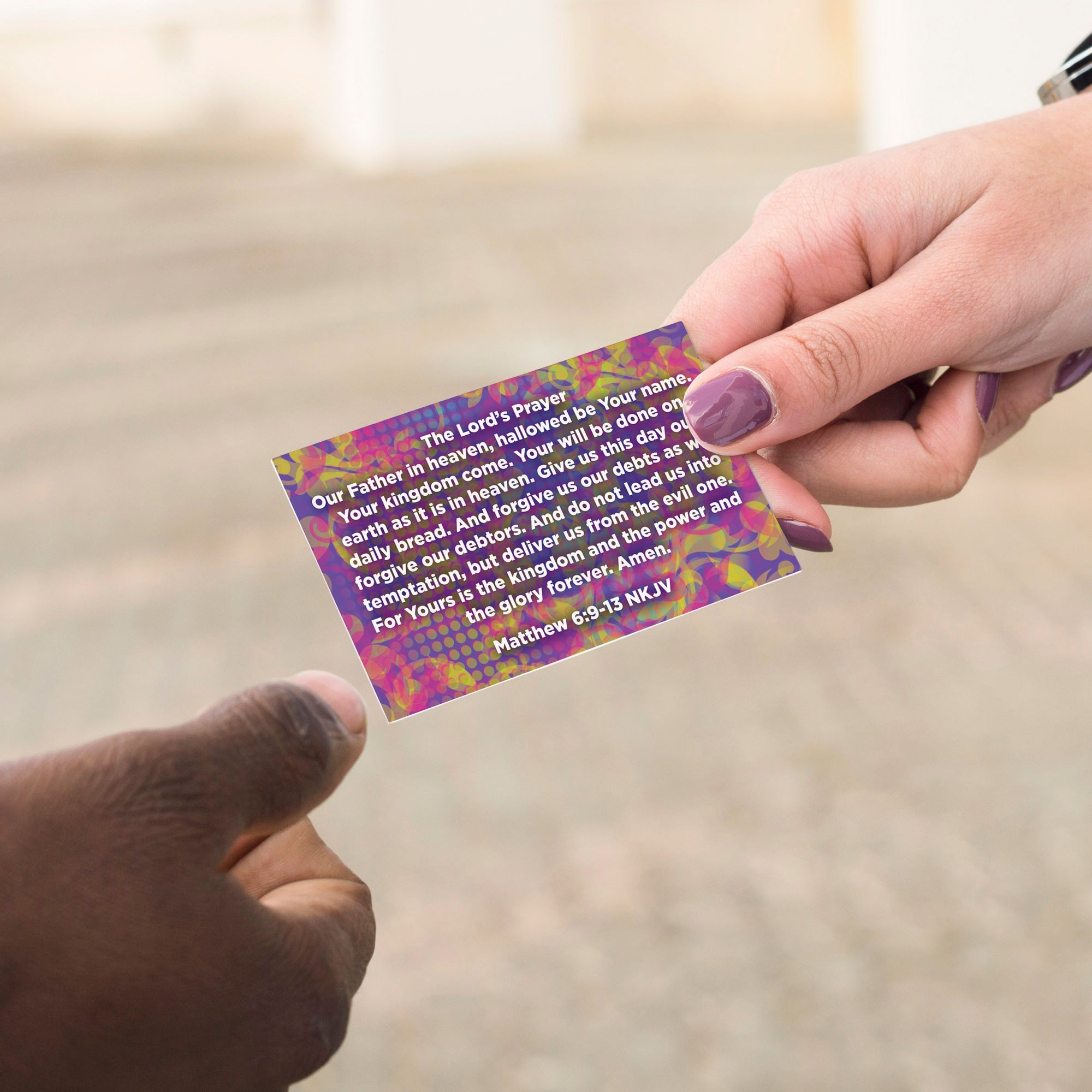 Children's Pass Along Scripture Cards - The Lord's Prayer, Pack of 25