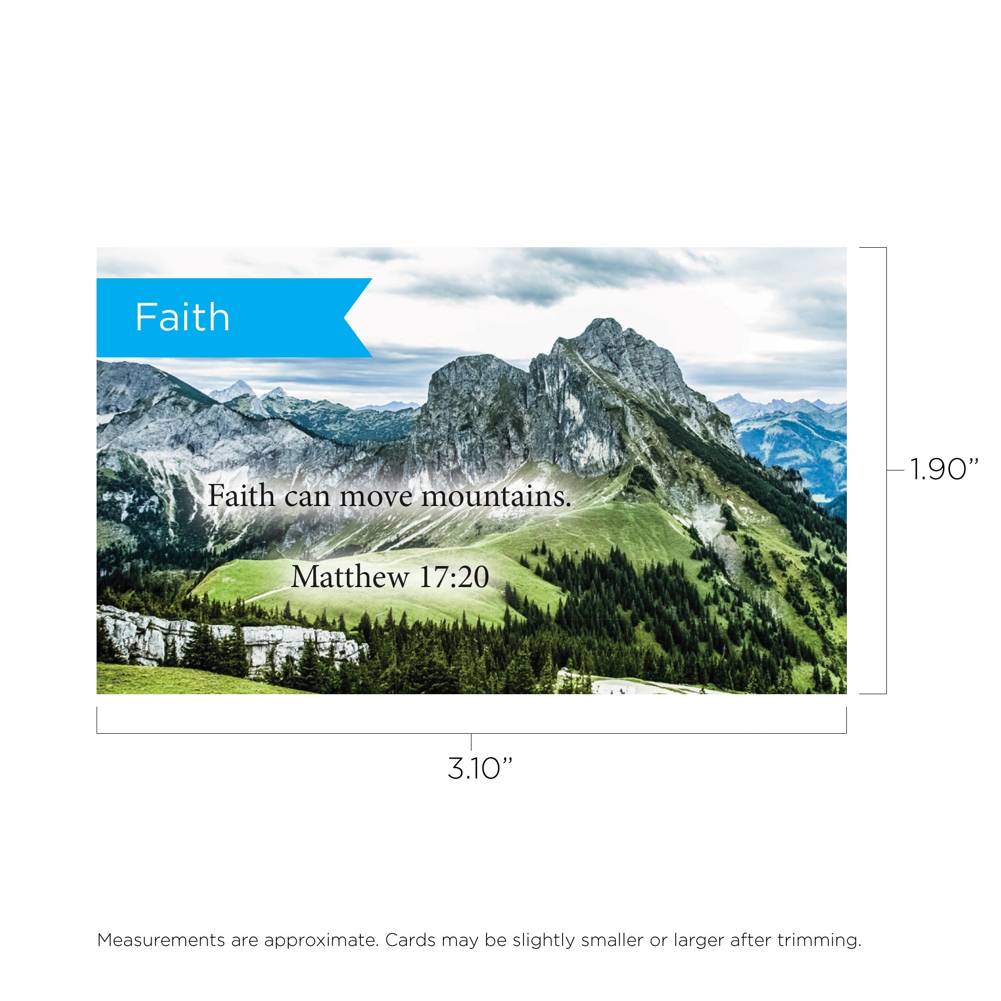 Pass Along Scripture Cards, Faith, Matt 17:20, Pack 25