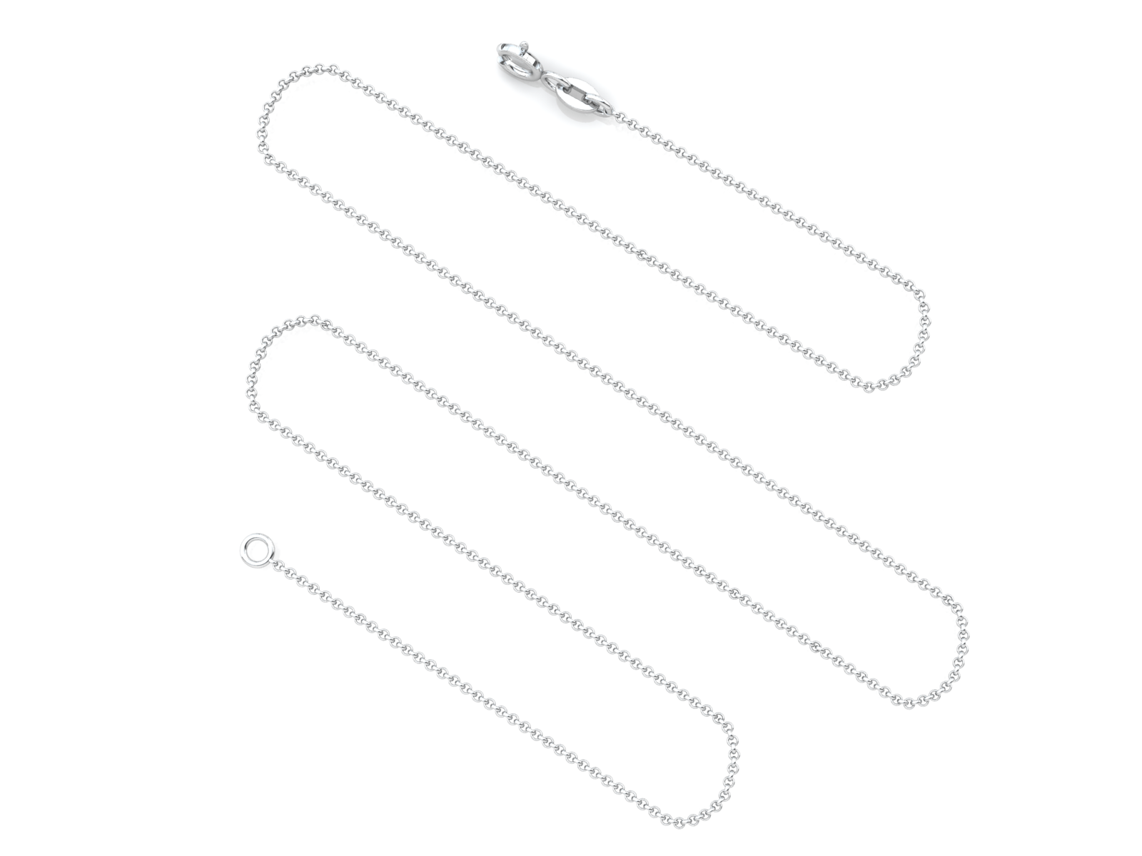 Rolo (1.5mm) Sterling Silver Chain, 18", 20", 24", 30"