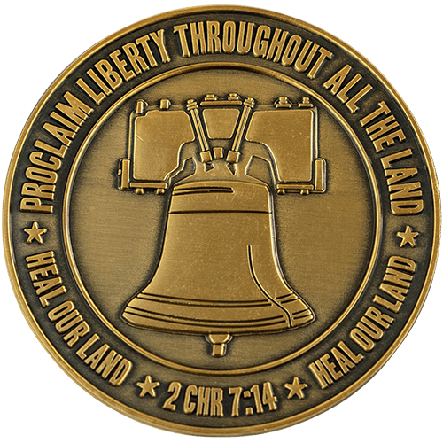 Pledge of Allegiance Antique Gold Plated Coin