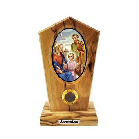 The Holy Family (Outside) Olive Wood Icon Plaque