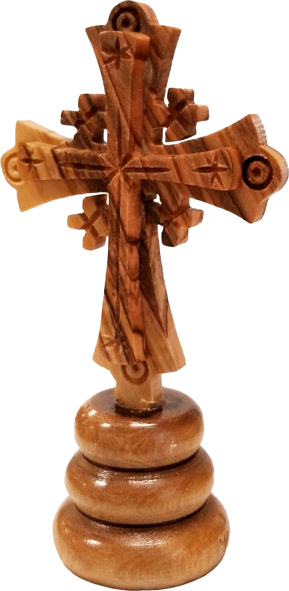 Jerusalem Cross Combo on Stand - Medium tilted view