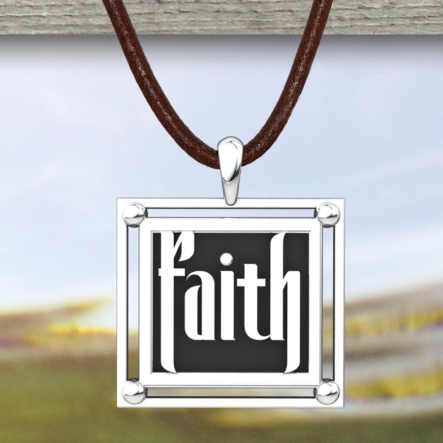 Men's Faith Sterling Silver Pendant