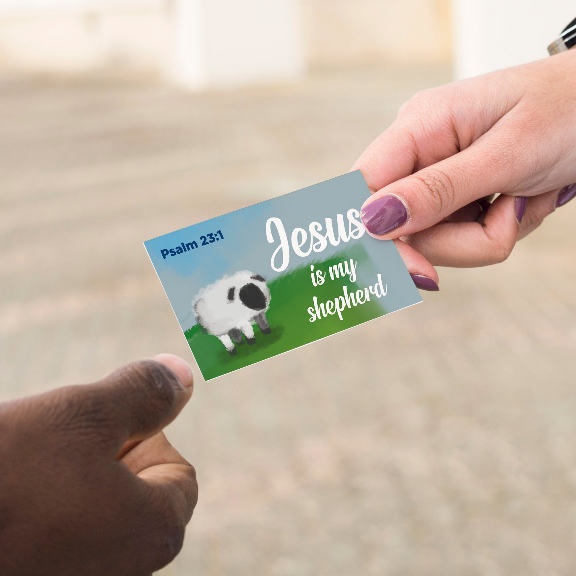 Children and Youth, Pass Along Scripture Cards, Jesus is my Shepherd, Psalm 23:1 Pack of 25